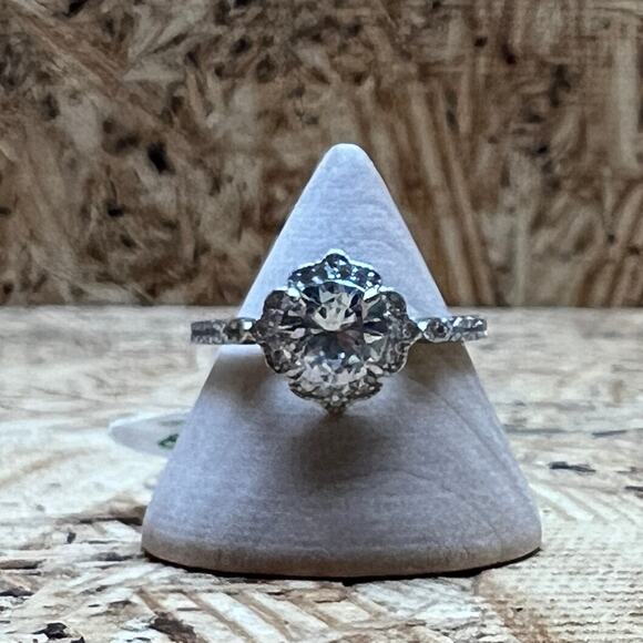 Bomb Party The Sterling Club Diamond Cubic Zirconia Sterling Silver Size 8 Ring - Picture 1 of 8